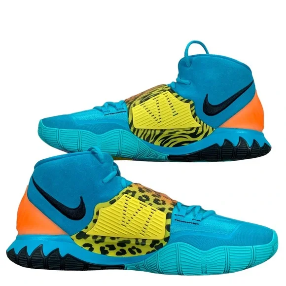 Nike Kyrie Animal Print Oracle Aqua Black Yellow Basketball